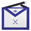 Marshal Blue Lodge Officer Apron – Royal Blue With Silver Plated Snake fitting