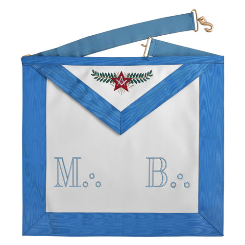 Riaz Impex Masonic Aprons Synthetic Master Mason Blue Lodge Apron – Blue Ribbon Machine Embroidery