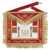 Master Mason Blue Lodge Apron – Red & Gold With Wreath & Pillars