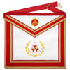 Past Grand High Priest Royal Arch Chapter Apron – Red Velvet With Gold Wreath