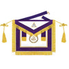 Past Grand Thrice Illustrious Master Royal & Select Masters Council Apron – Purple Borders With Tassels