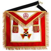 Past High Priest Royal Arch Chapter Apron – Red Velvet with Side Tabs