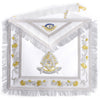 Past Master Blue Lodge Apron – Embroidery Bullion With Rayon Fringe