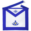 Past Master Blue Lodge Apron – Royal Blue with Gold Sun