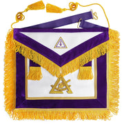 Past Thrice Illustrious Master Royal & Select Masters Council Apron – Purple With Gold Fringe