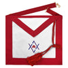 Royal Arch Chapter Apron – Red Ribbon With Triple Tau & Star Of David