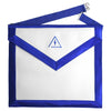 Royal & Select Masters Council Apron – White & Blue Embroidery