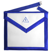 Royal & Select Masters Council Apron – White & Blue Embroidery