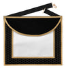 Scottish Rite Apron – Black Velvet With Gold Machine Embroidery