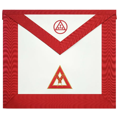 Riaz Impex Masonic Aprons Synthetic Secretary Royal Arch Chapter Officer Apron – Red Machine Embroidery