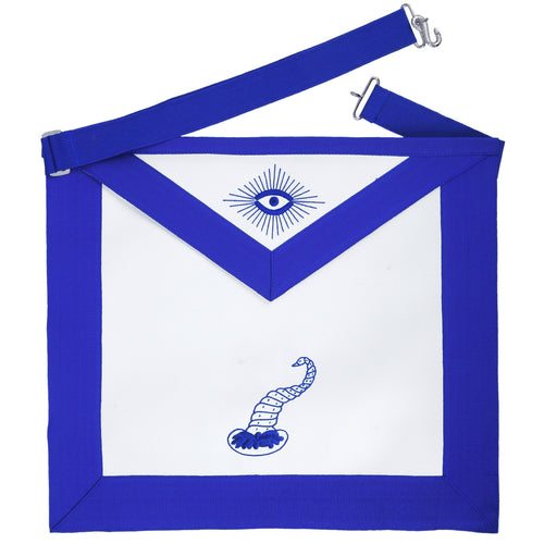 Riaz Impex Masonic Aprons Synthetic Senior Steward Blue Lodge Officer Apron – Machine Embroidery