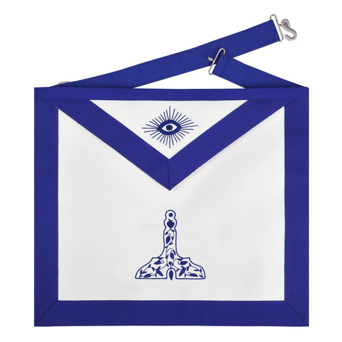 Riaz Impex Masonic Aprons Synthetic Senior Warden Blue Lodge Officer Apron – Royal Blue With Waist Belt