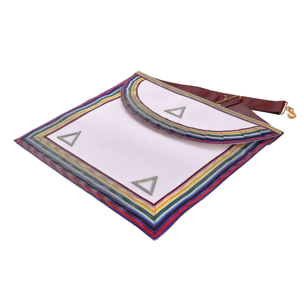 Riaz Impex Masonic Aprons WCN & PCN Royal Ark Mariner Apron – Silver & Multi colour