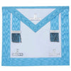 Worshipful Master Craft Apron – White & Turquoise Moire