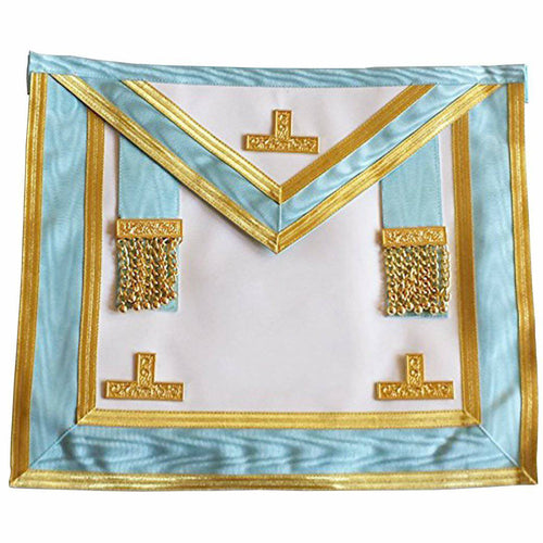 Riaz Impex Masonic Aprons Worshipful Master Past Master Blue Lodge Canada Regulation Apron – Sky Blue Moire
