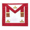 Worshipful Master Scottish Rite Apron – White & Red Moire