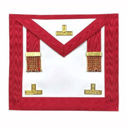Worshipful Master Scottish Rite Apron – White & Red Moire