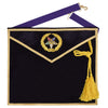 Worthy Patron OES Apron – Purple Velvet Hand Embroidery With Laurel Wreath