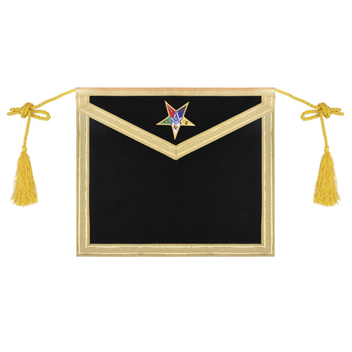 Riaz Impex Masonic Aprons Worthy Patron OES Apron – Purple Velvet With Gold Braid & Tassels