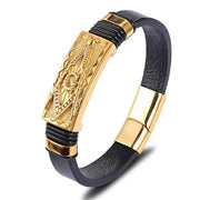 Master Mason Leather Bracelet – Square & Compass