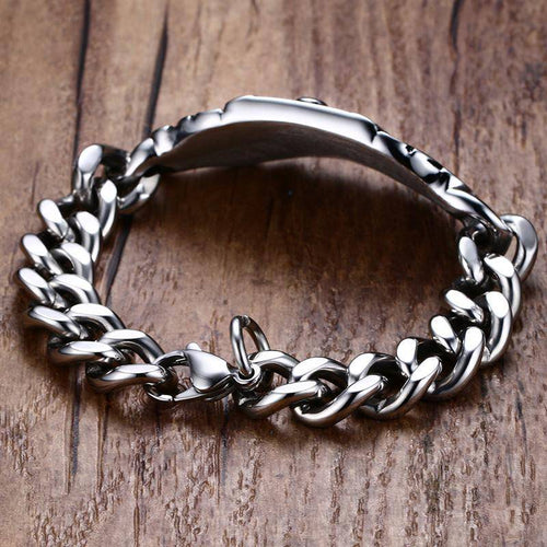 Riaz Impex Masonic Bracelets Master Mason Stainless Steel Biker Bracelet