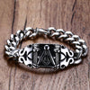 Master Mason Stainless Steel Biker Bracelet