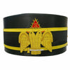 32nd Degree Scottish Rite Crown Cap – Black with Hand Embroidery Bullion