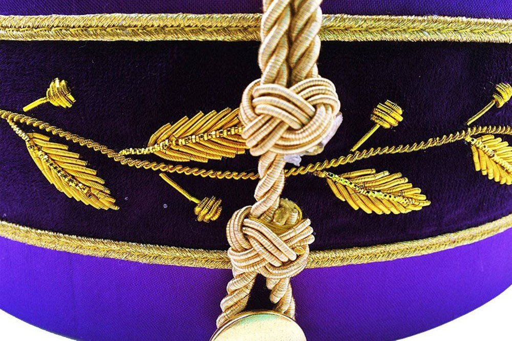Riaz Impex Masonic Caps & Hats 33rd Degree Scottish Rite Crown Cap – Purple