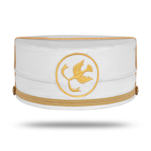 Riaz Impex Masonic Caps & Hats 6-3/4 The Order Of The Golden Circle Crown Cap – Gold Bullion Hand Embroidery