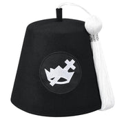 Knights Templar Fez Hat – Black Wool (Rhinestones option)