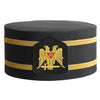 32nd Degree Scottish Rite Crown Cap – Black Rayon With Double Braid