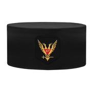 32nd Degree Scottish Rite Crown Cap – Black Rayon With Wings Up Red & Gold
