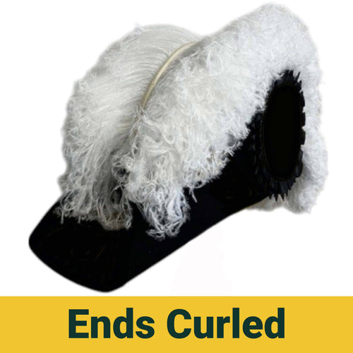 Riaz Impex Masonic Caps & Hats 6-5/8 / 4-PLY ends curled only - Standard Knights Templar Line Officer Chapeau – White Plumes