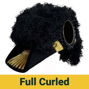 Riaz Impex Masonic Caps & Hats 6-5/8 / 6-PLY full curled Grand Encampment Knights Templar Chapeau – All Black Plumes
