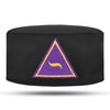 Council Crown Cap – Black With Triangular Purple Emblem