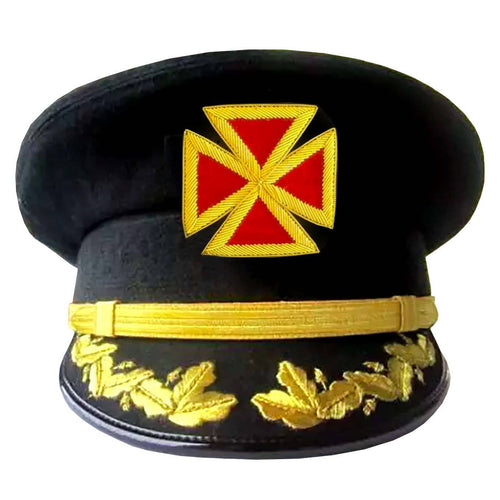 Riaz Impex Masonic Caps & Hats 6-5/8 Grand Knights Templar Fatigue Cap – Hand Embroidered with Vinework