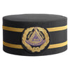 Grand Master Blue Lodge Crown Cap – Black Patch With Two Braids
