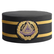 Grand Master Blue Lodge Crown Cap – Black Patch With Two Braids