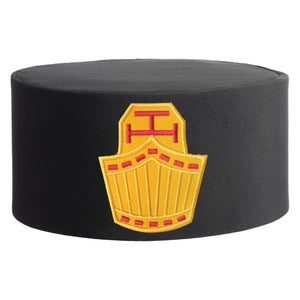 Riaz Impex Masonic Caps & Hats 6-5/8 High Priest Royal Arch Chapter Crown Cap – Black With Gold Emblem