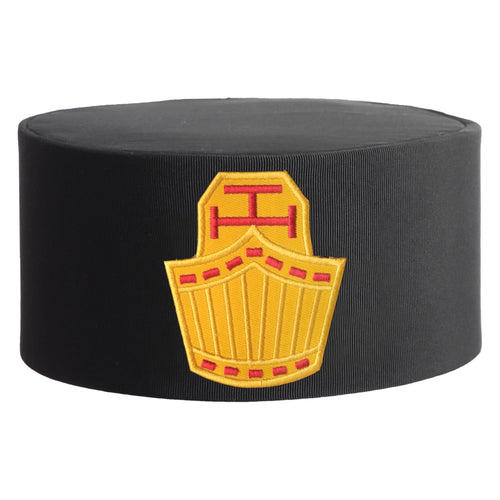Riaz Impex Masonic Caps & Hats 6-5/8 High Priest Royal Arch Chapter Crown Cap – Black With Gold Emblem