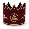 King Royal Arch Chapter Crown Cap – Red Velvet & Gold