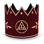 King Royal Arch Chapter Crown Cap – Red Velvet & Gold