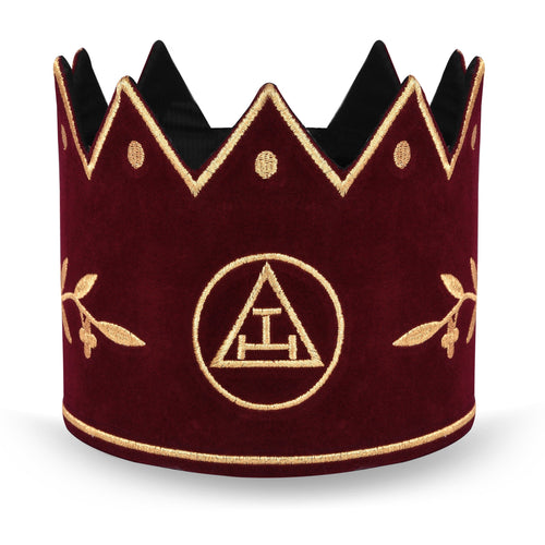 Riaz Impex Masonic Caps & Hats 6-5/8 King Royal Arch Chapter Crown Cap – Red Velvet & Gold