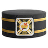 Knights Templar Crown Cap – Black With Two Gold Braids