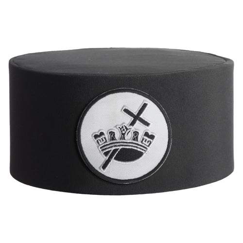 Riaz Impex Masonic Caps & Hats 6-5/8 Knights Templar Crown Cap – Black With White Patch