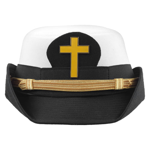 Riaz Impex Masonic Caps & Hats 6-5/8 Knights Templar Fatigue Cap – Gold Metal Emblem