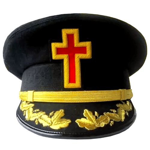 Riaz Impex Masonic Caps & Hats 6-5/8 Past Commander Knights Templar Fatigue Cap – Hand Embroidered with Vinework