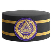 Past Grand Master Blue Lodge Crown Cap – Purple Patch With Double Braid