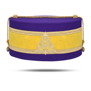 Past Illustrious Master Royal & Select Masters Council Crown Cap – Purple Silk With Yellow Velvet & Gold Braid