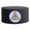 Past Master Blue Lodge Crown Cap – White Patch With Gold Emblem